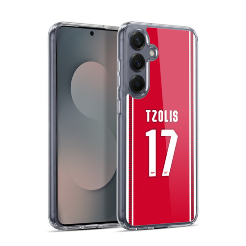 Arsenal FC 2026/27 Players Home Kit 1st Group Christos Tzolis Soft Gel Case for Samsung Galaxy S25+ & MagSafe