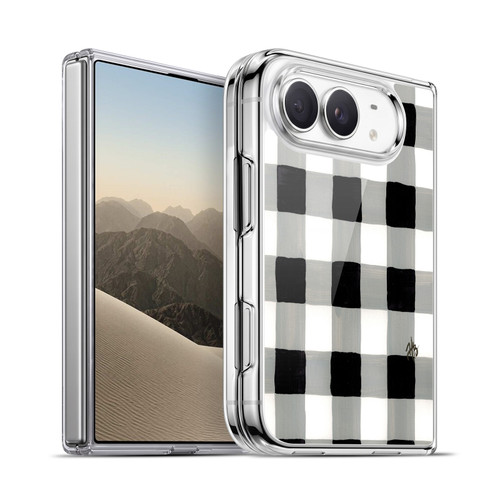 Haley Bush Pattern Painting Buffalo Check Black Soft Gel Case for Apple iPhone Duo