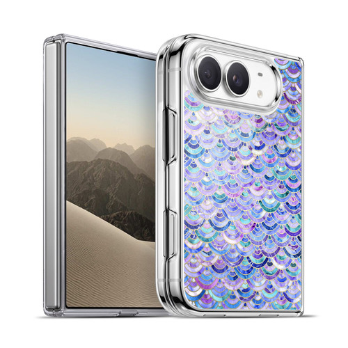 Micklyn Le Feuvre Marble Patterns Mosaic In Amethyst And Lapis Lazuli Soft Gel Case for Apple iPhone Duo