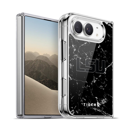 Louisiana State University LSU Louisiana State University LSU Black And White Marble Soft Gel Case for Apple iPhone Duo