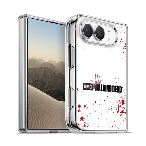 AMC The Walking Dead Logo Blood White Soft Gel Case for Apple iPhone Duo