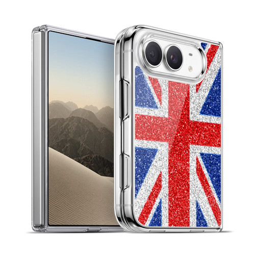 Head Case Designs Union Jack Collection Red And Blue Glitter Soft Gel Case for Apple iPhone Duo