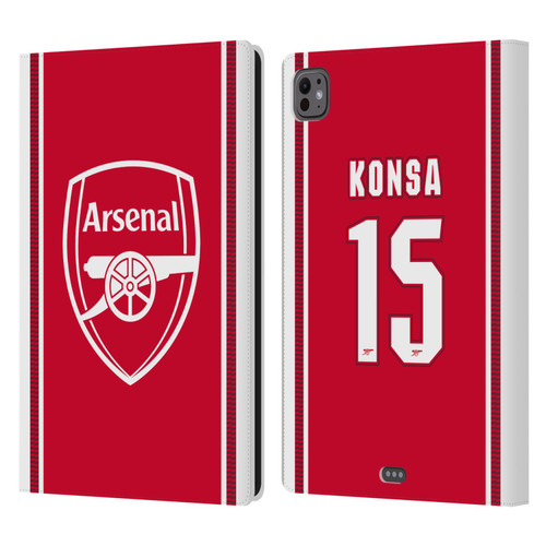 Arsenal FC 2026/27 Players Home Kit 1st Group Ezri Konsa Leather Book Wallet Case Cover For Apple iPad Pro 11 M4/M5 2024/2025