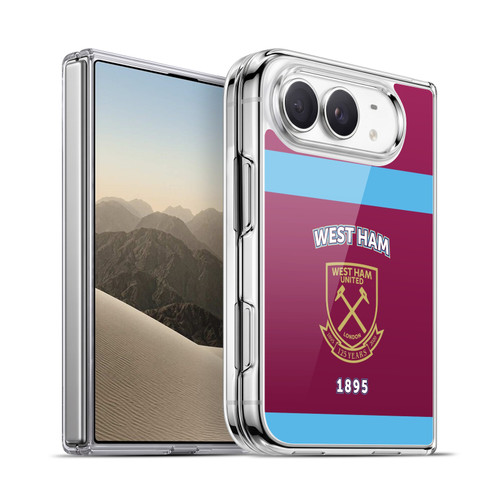 West Ham United FC 125 Year Anniversary 1895 Claret Crest Soft Gel Case for Apple iPhone Duo