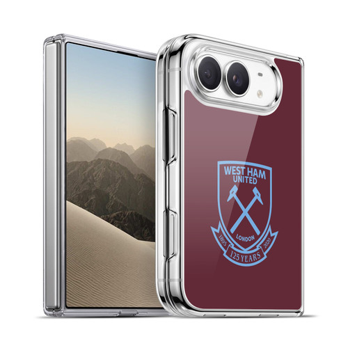 West Ham United FC 125 Year Anniversary Claret Crest Soft Gel Case for Apple iPhone Duo