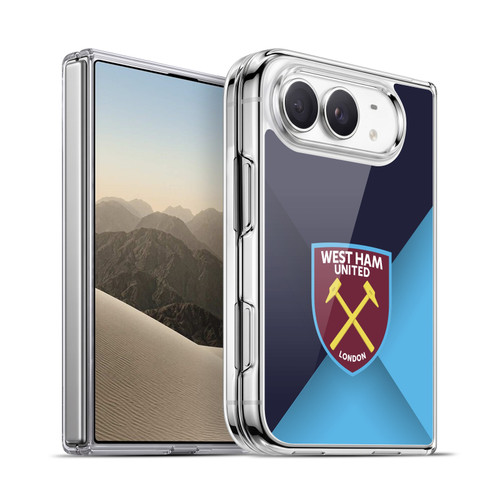 West Ham United FC Crest Blue Gradient Soft Gel Case for Apple iPhone Duo
