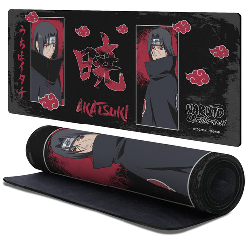 Naruto Shippuden Graphics Itachi Akatsuki Gaming Office Desk PC Keyboard Mouse Mat Pad 37.4 x 15.75 x 0.16 inches (900 x 400 mm) - XL