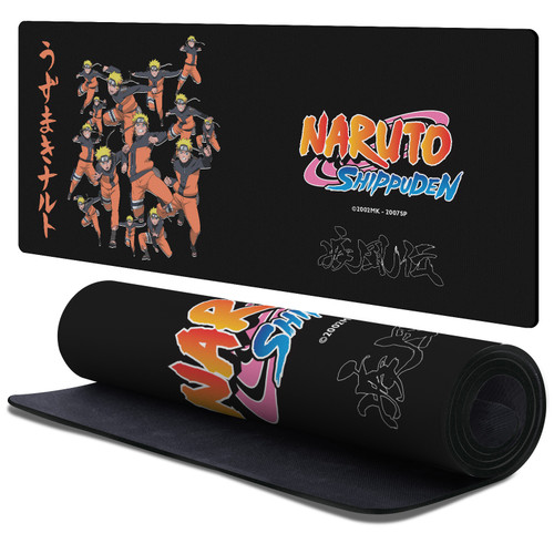 Naruto Shippuden Graphics Kage Bunshin Gaming Office Desk PC Keyboard Mouse Mat Pad 37.4 x 15.75 x 0.16 inches (900 x 400 mm) - XL