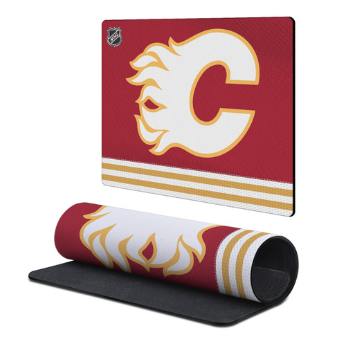 NHL Calgary Flames Team Uniform Gaming Office Desk PC Keyboard Mouse Mat Pad 9.84 x 11.81 x 0.12 inches (250 x 300 mm) - S