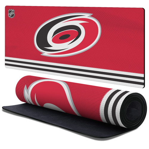 NHL Carolina Hurricanes Team Uniform Gaming Office Desk PC Keyboard Mouse Mat Pad 37.4 x 15.75 x 0.16 inches (900 x 400 mm) - XL