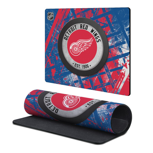 NHL Detroit Red Wings Team Puck Gaming Office Desk PC Keyboard Mouse Mat Pad 9.84 x 11.81 x 0.12 inches (250 x 300 mm) - S