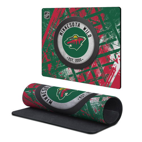 NHL Minnesota Wild Team Puck Gaming Office Desk PC Keyboard Mouse Mat Pad 9.84 x 11.81 x 0.12 inches (250 x 300 mm) - S