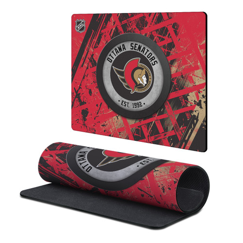 NHL Ottawa Senators Team Puck Gaming Office Desk PC Keyboard Mouse Mat Pad 9.84 x 11.81 x 0.12 inches (250 x 300 mm) - S