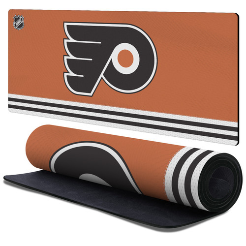 NHL Philadelphia Flyers Team Uniform Gaming Office Desk PC Keyboard Mouse Mat Pad 37.4 x 15.75 x 0.16 inches (900 x 400 mm) - XL