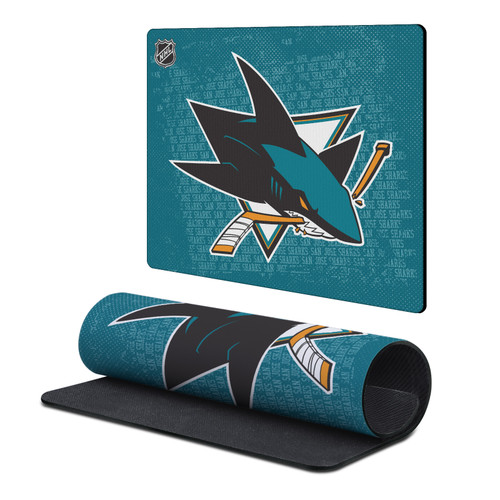 NHL San Jose Sharks Team Logo Gaming Office Desk PC Keyboard Mouse Mat Pad 9.84 x 11.81 x 0.12 inches (250 x 300 mm) - S