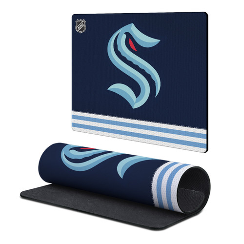NHL Seattle Kraken Team Uniform Gaming Office Desk PC Keyboard Mouse Mat Pad 9.84 x 11.81 x 0.12 inches (250 x 300 mm) - S