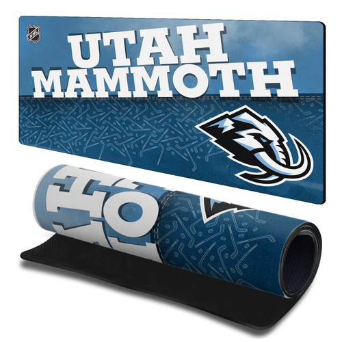 NHL Utah Mammoth Team Word & Mark Gaming Office Desk PC Keyboard Mouse Mat Pad 23.62 x 11.81 x 0.12 inches (600 x 300 mm) - L