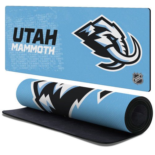 NHL Utah Mammoth Team Logo Gaming Office Desk PC Keyboard Mouse Mat Pad 37.4 x 15.75 x 0.16 inches (900 x 400 mm) - XL