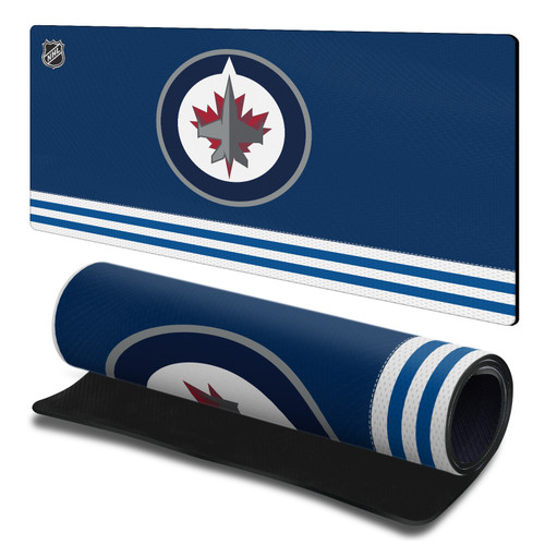 NHL Winnipeg Jets Team Uniform Gaming Office Desk PC Keyboard Mouse Mat Pad 23.62 x 11.81 x 0.12 inches (600 x 300 mm) - L