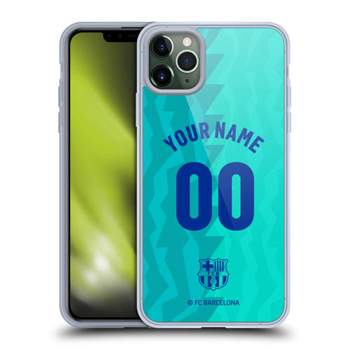 Custom Customised Personalised FC Barcelona 2026/27 Crest Kit Third Soft Gel Case for Apple iPhone 11 Pro Max & MagSafe