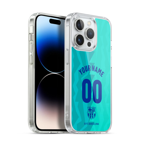 Custom Customised Personalised FC Barcelona 2026/27 Crest Kit Third Soft Gel Case for Apple iPhone 14 Pro & MagSafe