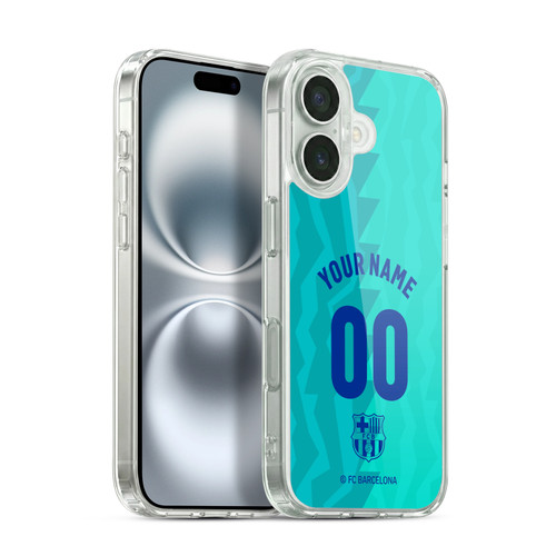 Custom Customised Personalised FC Barcelona 2026/27 Crest Kit Third Soft Gel Case for Apple iPhone 16 & MagSafe