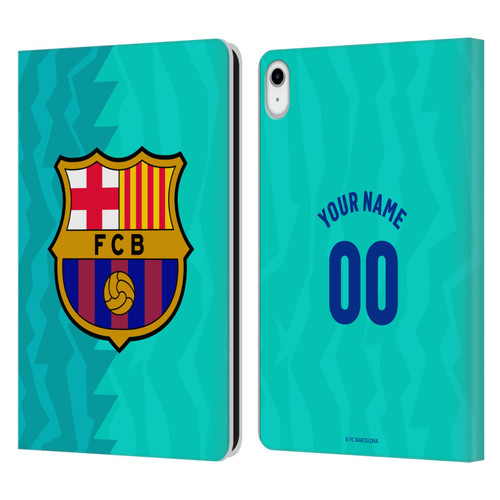 Custom Customised Personalised FC Barcelona 2026/27 Crest Kit Third Leather Book Wallet Case Cover For Apple iPad 10.9 2022/2025