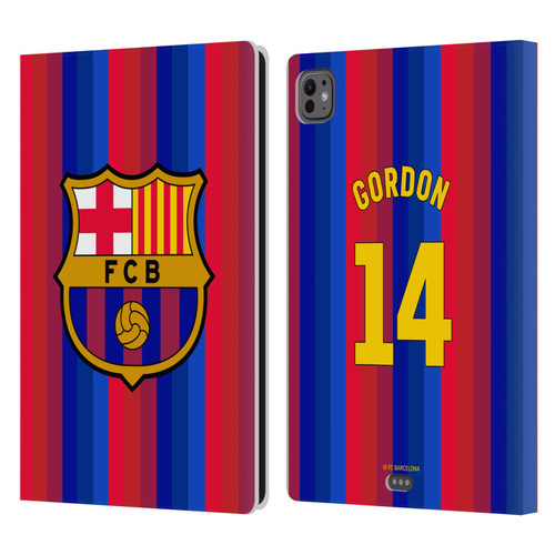 FC Barcelona 2026/27 Players Home Kit Anthony Gordon Leather Book Wallet Case Cover For Apple iPad Pro 11 M4/M5 2024/2025