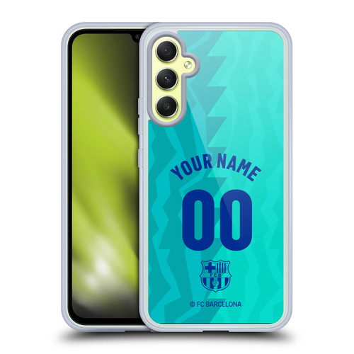 Custom Customised Personalised FC Barcelona 2026/27 Crest Kit Third Soft Gel Case for Samsung Galaxy A34 5G