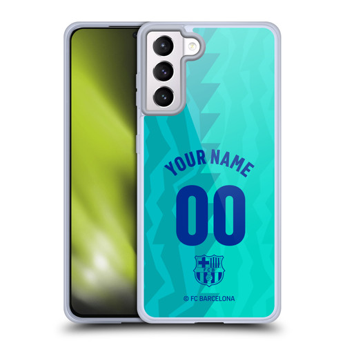 Custom Customised Personalised FC Barcelona 2026/27 Crest Kit Third Soft Gel Case for Samsung Galaxy S21+ 5G & MagSafe