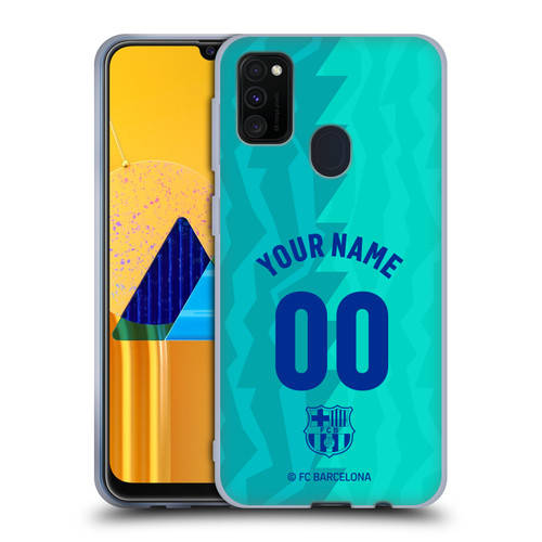 Custom Customised Personalised FC Barcelona 2026/27 Crest Kit Third Soft Gel Case for Samsung Galaxy M30s (2019)/M21 (2020)