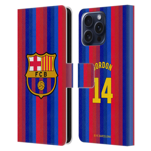FC Barcelona 2026/27 Players Home Kit Anthony Gordon Leather Book Wallet Case Cover For Samsung Galaxy S25 FE