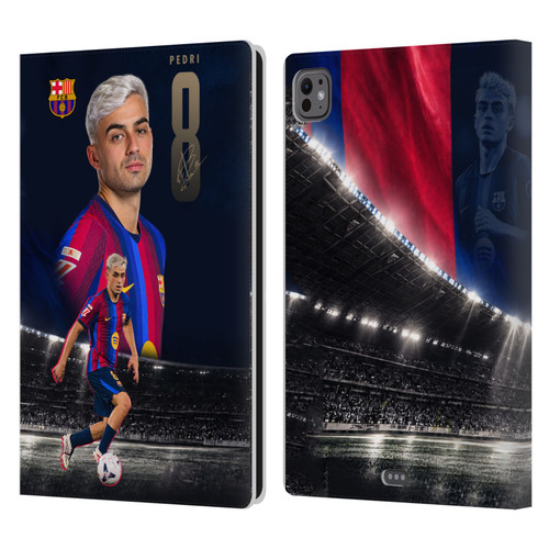 FC Barcelona 2026/27 First Team Pedri Leather Book Wallet Case Cover For Apple iPad Pro 11 M4/M5 2024/2025