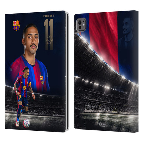 FC Barcelona 2026/27 First Team Raphinha Leather Book Wallet Case Cover For Apple iPad Pro 11 M4/M5 2024/2025