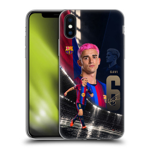 FC Barcelona 2026/27 First Team Gavi Soft Gel Case for Apple iPhone X / iPhone XS & MagSafe