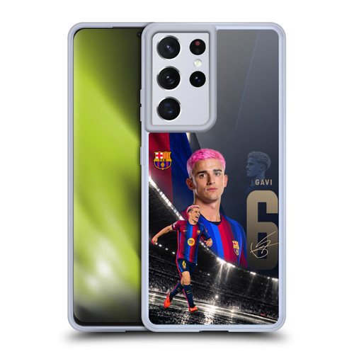 FC Barcelona 2026/27 First Team Gavi Soft Gel Case for Samsung Galaxy S21 Ultra 5G & MagSafe