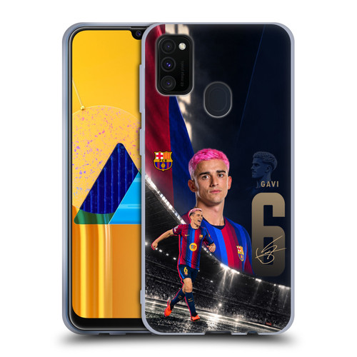 FC Barcelona 2026/27 First Team Gavi Soft Gel Case for Samsung Galaxy M30s (2019)/M21 (2020)
