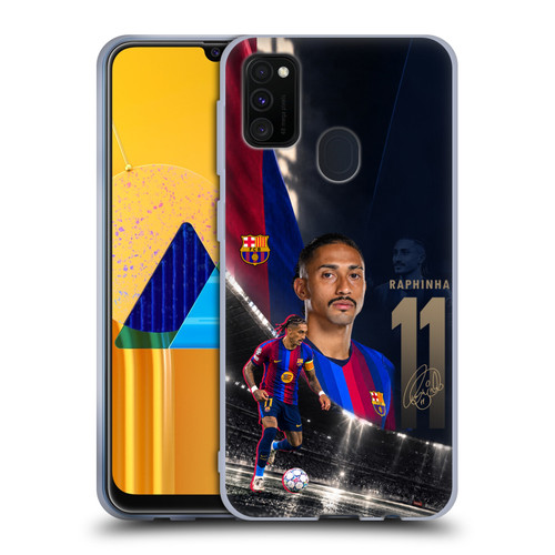 FC Barcelona 2026/27 First Team Raphinha Soft Gel Case for Samsung Galaxy M30s (2019)/M21 (2020)