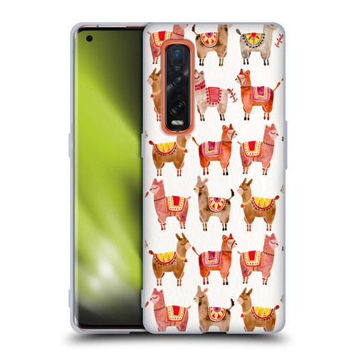 Cat Coquillette Animals Alpacas Soft Gel Case for OPPO Find X2 Pro 5G