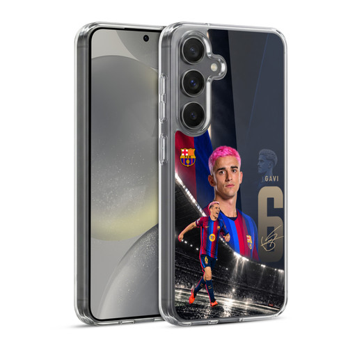 FC Barcelona 2026/27 First Team Gavi Soft Gel Case for Samsung Galaxy S24 5G & MagSafe