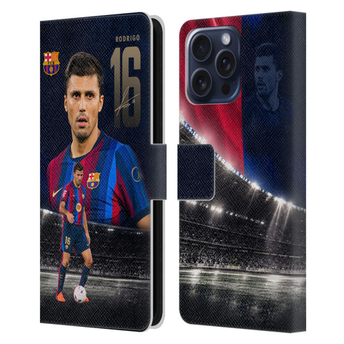 FC Barcelona 2026/27 First Team Rodri Leather Book Wallet Case Cover For Samsung Galaxy S25 FE