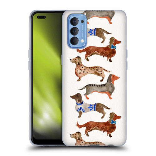 Cat Coquillette Animals Dachshunds Soft Gel Case for OPPO Reno 4 5G