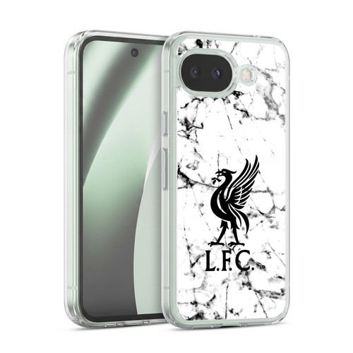 Liverpool Football Club Marble Black Liver Bird Soft Gel Case for Google Pixel 10a