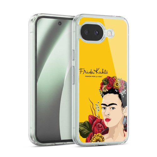 Frida Kahlo Red Florals Portrait Soft Gel Case for Google Pixel 10a