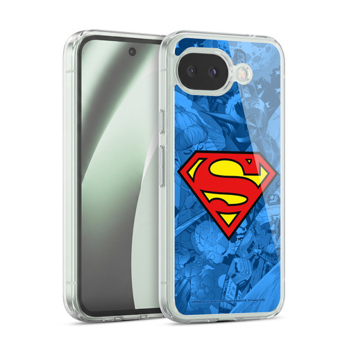 Superman DC Comics Comicbook Art Collage Soft Gel Case for Google Pixel 10a