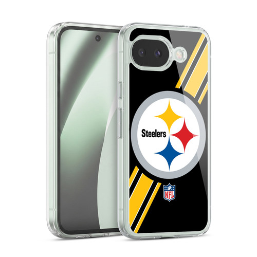 NFL Pittsburgh Steelers Logo Stripes Soft Gel Case for Google Pixel 10a
