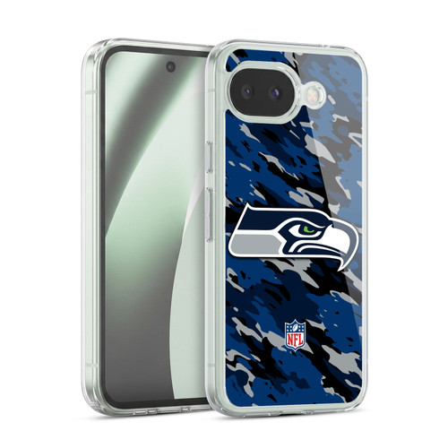 NFL Seattle Seahawks Logo Camou Soft Gel Case for Google Pixel 10a