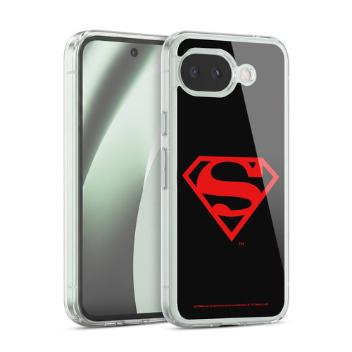 Superman DC Comics Logos Black And Red Soft Gel Case for Google Pixel 10a