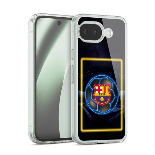 FC Barcelona Neon Logo Soft Gel Case for Google Pixel 10a