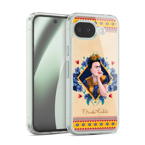 Frida Kahlo Portrait Indigo Soft Gel Case for Google Pixel 10a